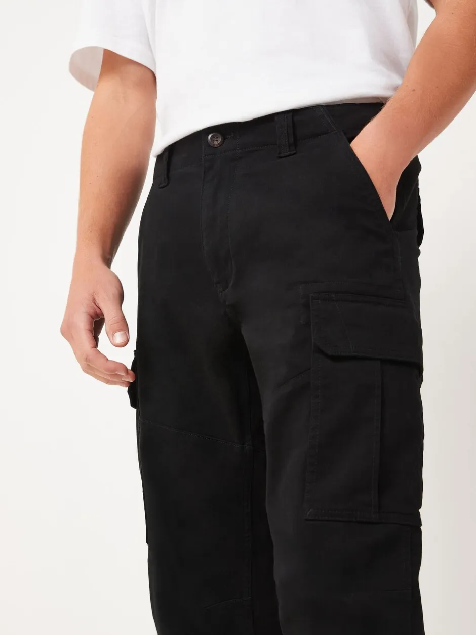 Broeken En Chino's*Next Zwart - Straight fit - Katoenen cargostretchbroek