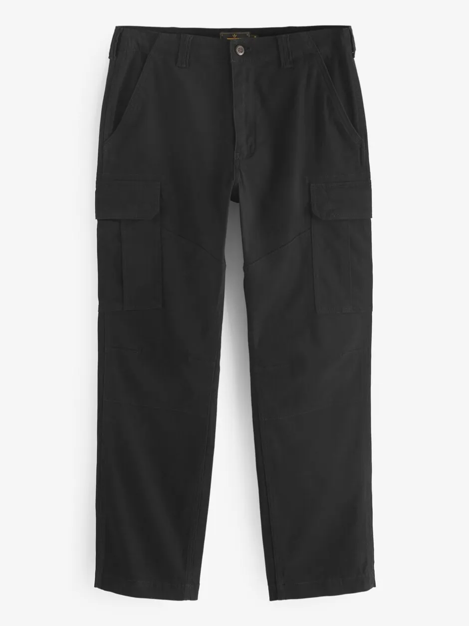 Broeken En Chino's*Next Zwart - Straight fit - Katoenen cargostretchbroek