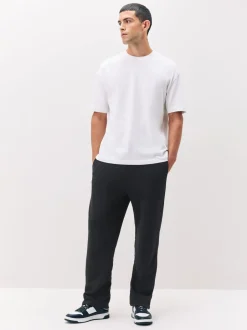 Joggingbroeken*Next Zwart - Straight fit - Relaxed Fit Brushback Heavyweight Joggers