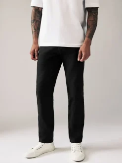 Broeken En Chino's|Next Zwart - Straight fit - Stretchy chino