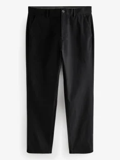 Broeken En Chino's|Next Zwart - Straight fit - Stretchy chino