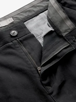 Broeken En Chino's|Next Zwart - Straight fit - Stretchy chino
