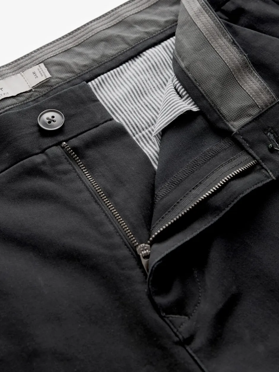 Broeken En Chino's|Next Zwart - Straight fit - Stretchy chino