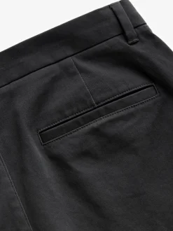 Broeken En Chino's|Next Zwart - Straight fit - Stretchy chino