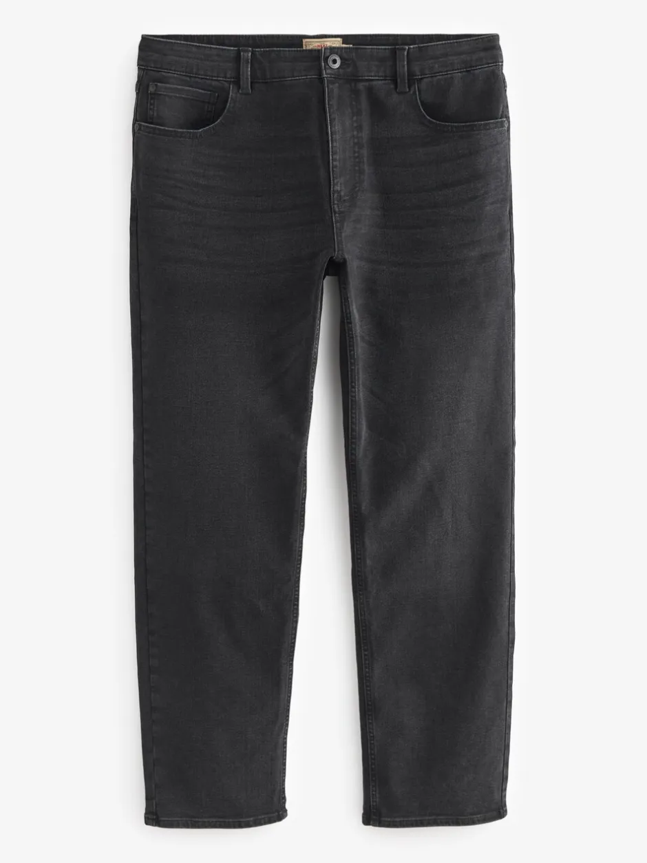 Jeans*Next - Straight-fit Essential stretchy jeans met rechte pasvorm Zwart