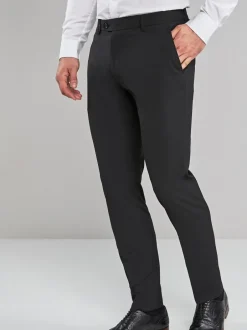 Formele Broek|Broeken En Chino's|Next - Strakke Pasvorm - Chique stretchy broek Zwart