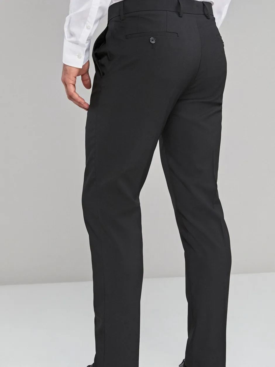 Formele Broek|Broeken En Chino's|Next - Strakke Pasvorm - Chique stretchy broek Zwart