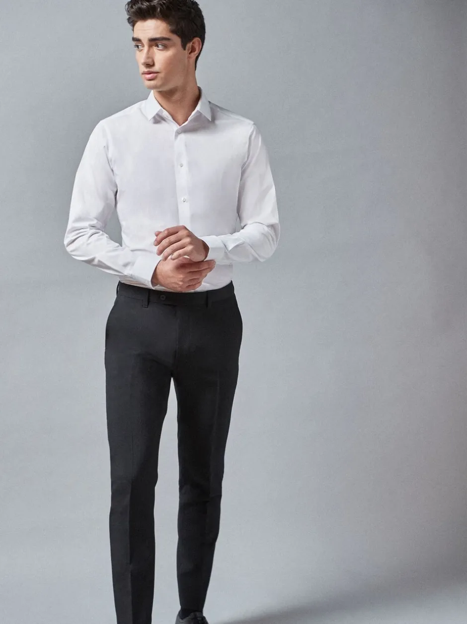 Formele Broek|Broeken En Chino's|Next - Strakke Pasvorm - Chique stretchy broek Zwart
