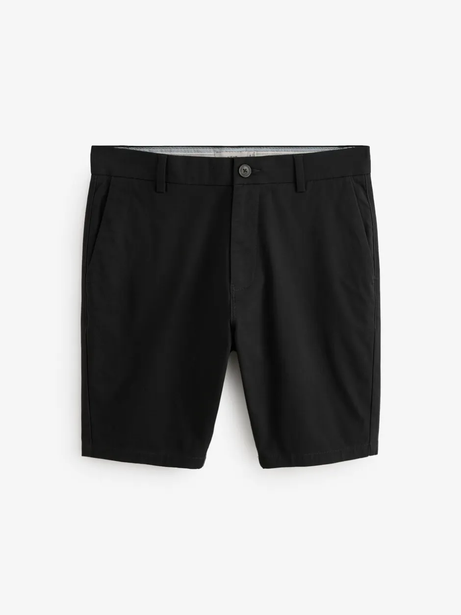Shorts*Next - Strakke Pasvorm - Chinoshort met stretch Zwart
