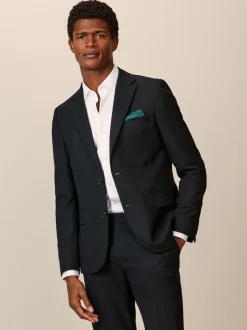 Blazers En Business-Jasjes|Pakken|Next - Strakke Pasvorm - Kostuum met textuur: colbert Zwart