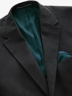 Blazers En Business-Jasjes|Pakken|Next - Strakke Pasvorm - Kostuum met textuur: colbert Zwart