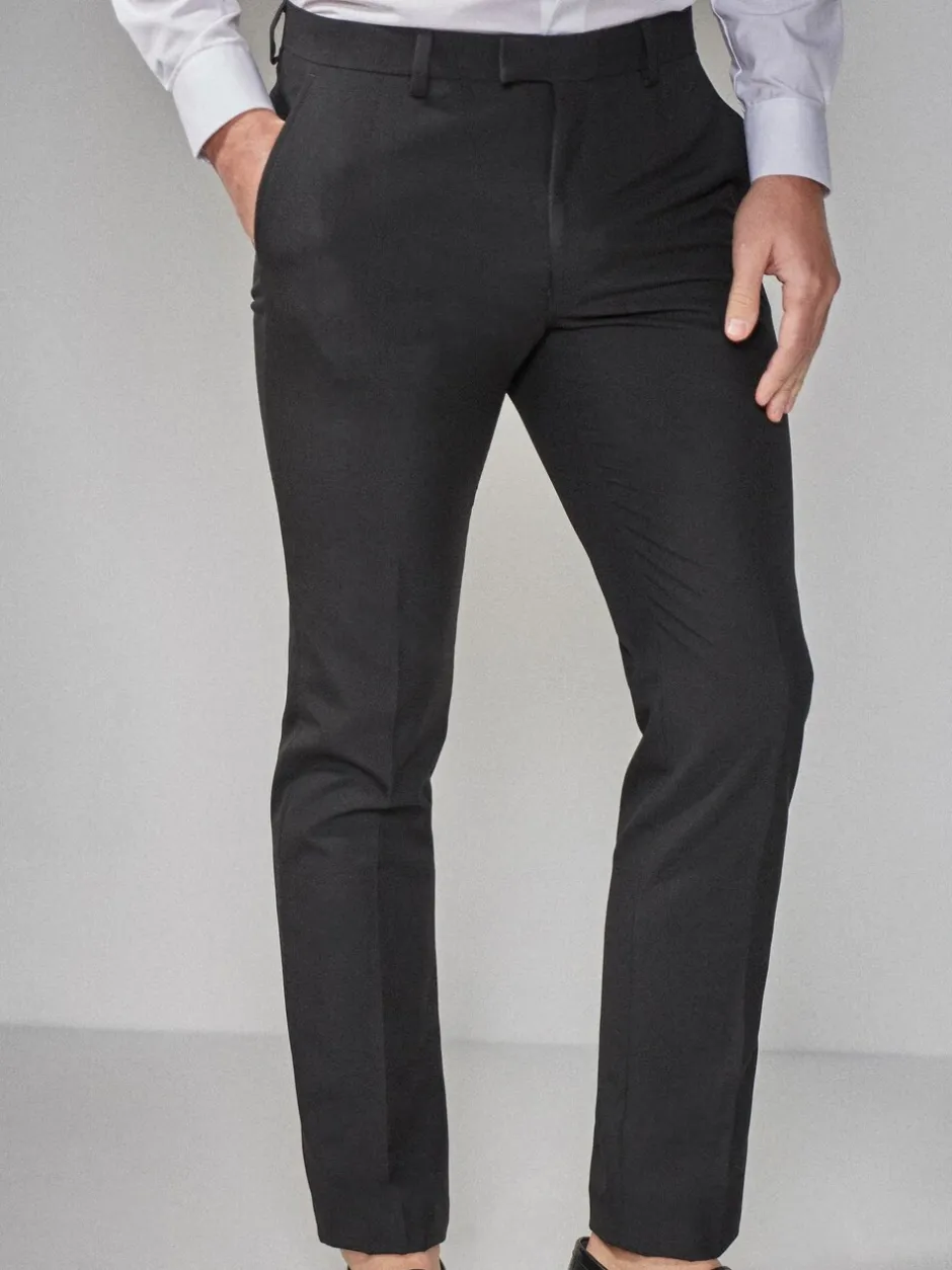 Smokings En Feestkleding*Next - Strakke Pasvorm - Pantalon in smokingstijl Zwart