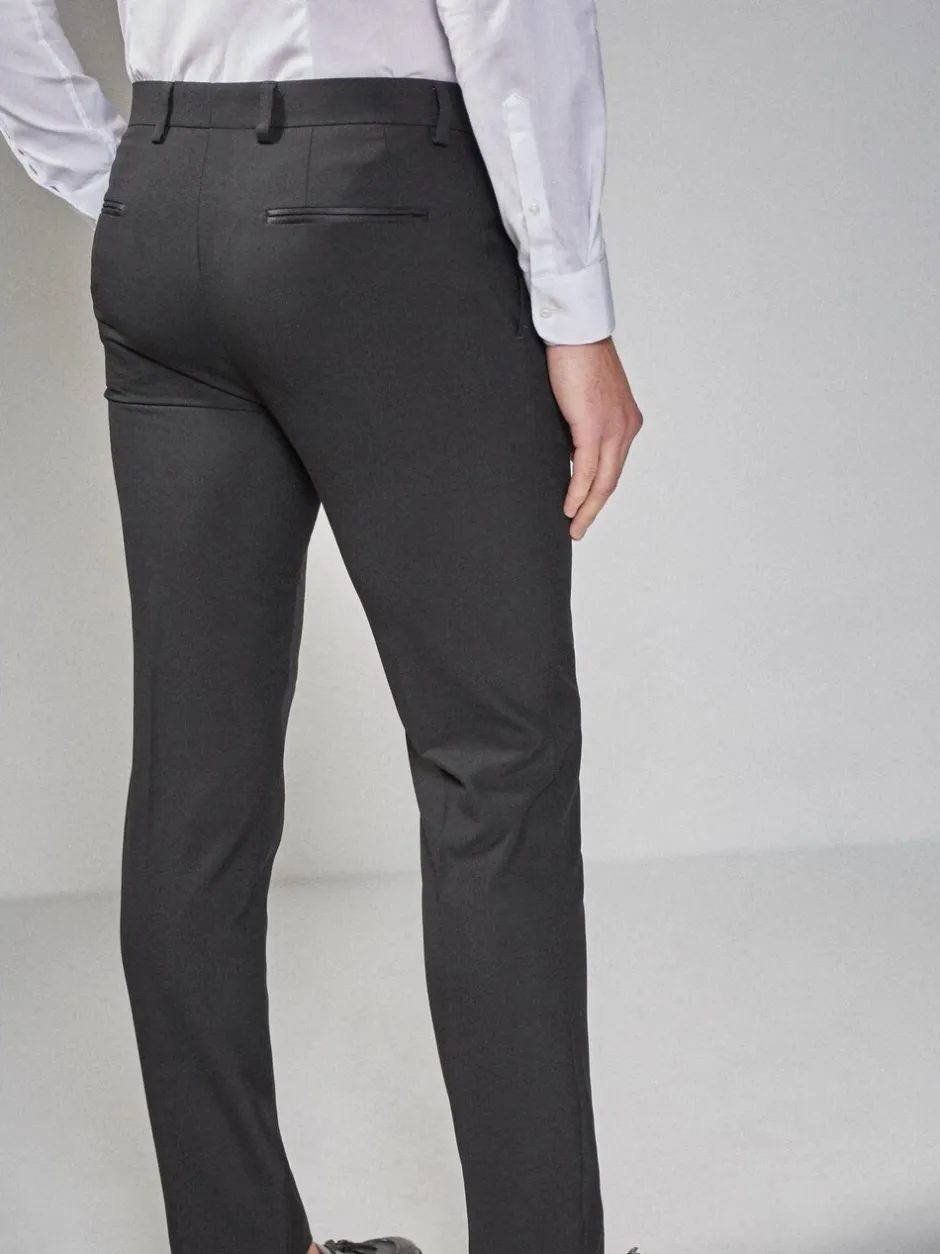 Smokings En Feestkleding*Next - Strakke Pasvorm - Pantalon in smokingstijl Zwart