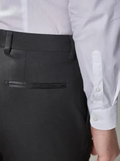 Smokings En Feestkleding*Next - Strakke Pasvorm - Pantalon in smokingstijl Zwart