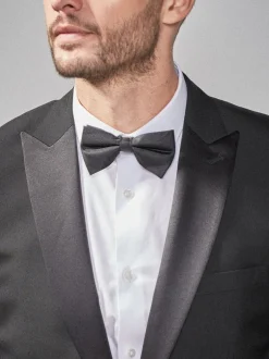 Smokings En Feestkleding|Blazers En Business-Jasjes|Next Zwart - Strakke Pasvorm - Smoking: colbert
