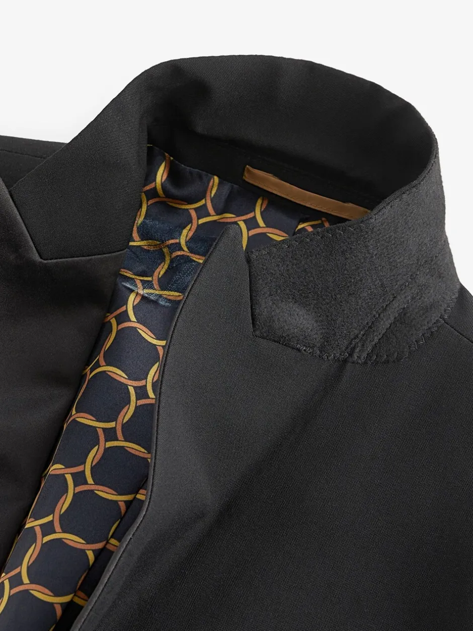 Smokings En Feestkleding|Blazers En Business-Jasjes|Next Zwart - Strakke Pasvorm - Smoking: colbert