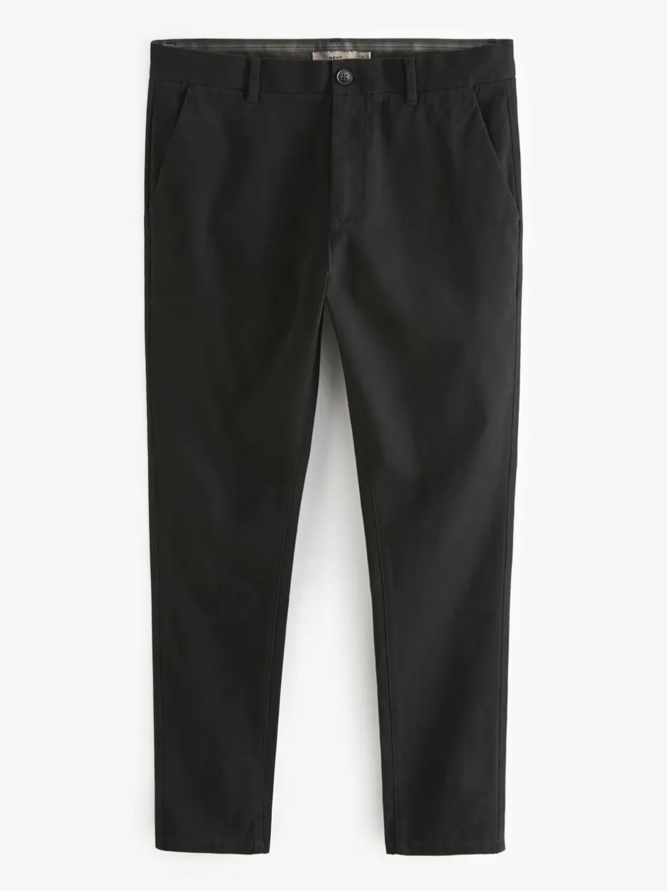 Broeken En Chino's*Next Zwart - Strakke Pasvorm - Stretchy chino