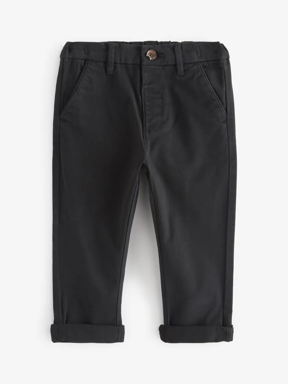 Gelegenheidskleding|Broeken En Chino's*Next Zwart - Stretch Chino Broek (3mnd-7jr)