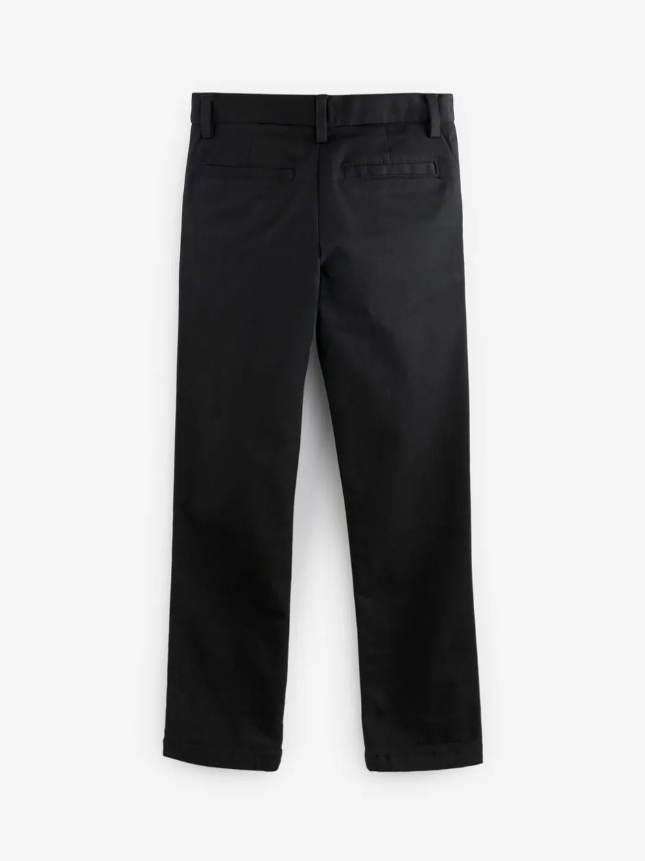Schoolkleding|Broeken En Chino's*Next Zwart - Stretchy chino's (3-17jr)