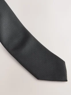 Stropdassen En Pochets|Next Zwart - Stropdas met textuur