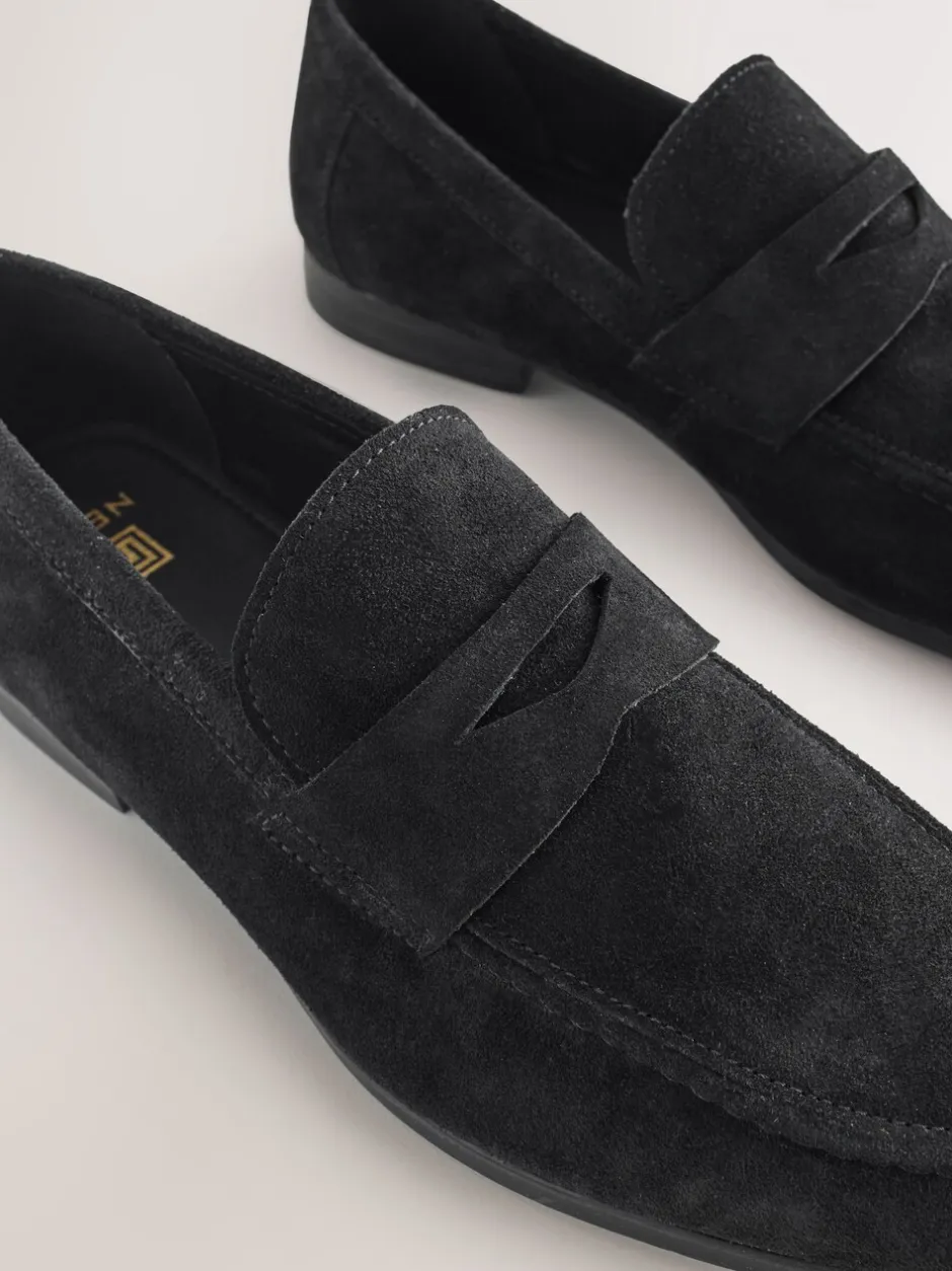 Schoenen*Next - Suède instapschoenen Zwart