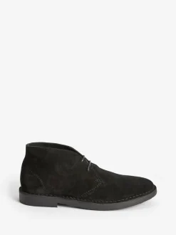 Boots|Next Zwart - Suède woestijnlaars