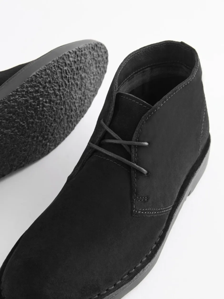 Boots|Next Zwart - Suède woestijnlaars