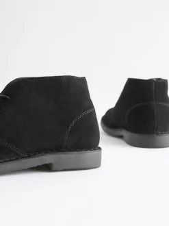Boots|Next Zwart - Suède woestijnlaars