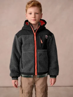 Jassen, Jacks En Kinderwagenpakjes|Schoolkleding|Superdry Zwart - - Jack met rits en borgvoering