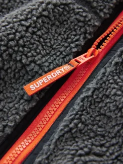 Jassen, Jacks En Kinderwagenpakjes|Schoolkleding|Superdry Zwart - - Jack met rits en borgvoering