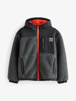Jassen, Jacks En Kinderwagenpakjes|Schoolkleding|Superdry Zwart - - Jack met rits en borgvoering