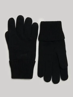 Mutsen, Sjaals En Handschoenen|Superdry - gebreide handschoenen met logo Zwart