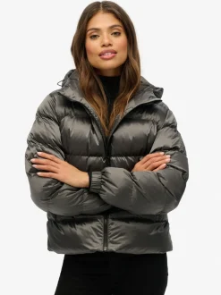 Jassen En Jacks*Superdry - luxe sport pufferjack met capuchon Zwart