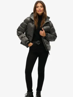 Jassen En Jacks*Superdry - luxe sport pufferjack met capuchon Zwart