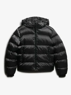 Jassen En Jacks*Superdry - luxe sport pufferjack met capuchon Zwart