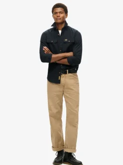 Formele Overhemden|Superdry - Trailsman overhemd met relaxte pasvorm Zwart