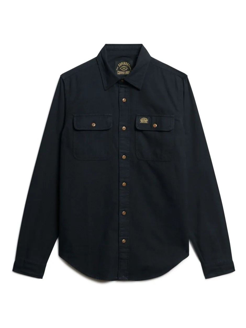 Formele Overhemden|Superdry - Trailsman overhemd met relaxte pasvorm Zwart