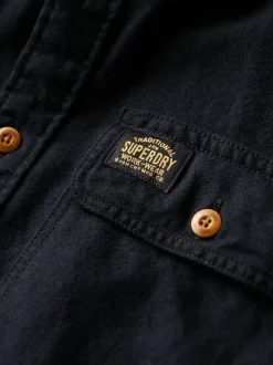 Formele Overhemden|Superdry - Trailsman overhemd met relaxte pasvorm Zwart