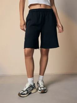 Shorts|Next Zwart - Supersoft Peached Essentials Mid Length Jersey Jort Shorts
