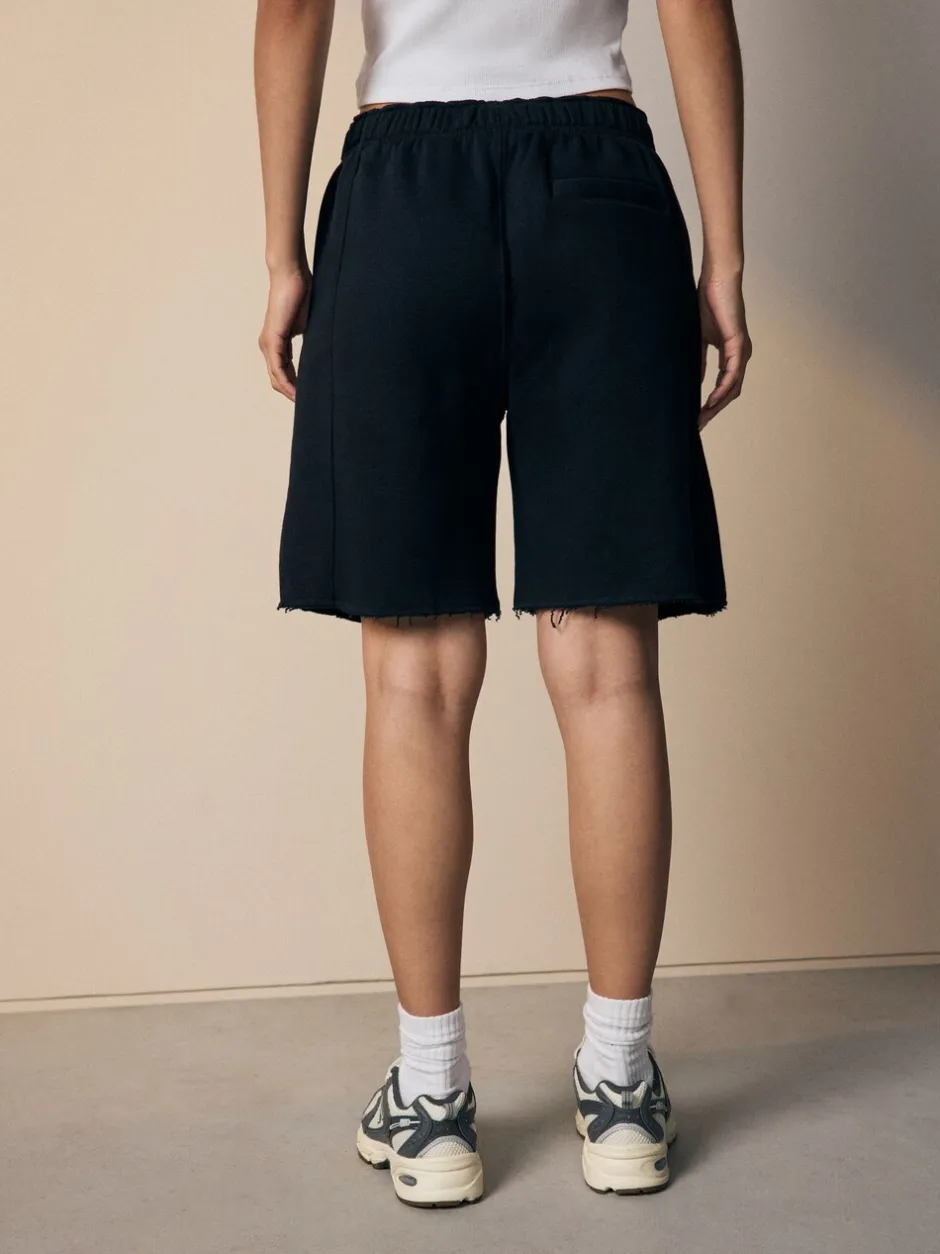 Shorts|Next Zwart - Supersoft Peached Essentials Mid Length Jersey Jort Shorts