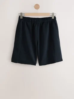 Shorts|Next Zwart - Supersoft Peached Essentials Mid Length Jersey Jort Shorts