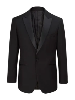Smokings En Feestkleding|Skopes Zwart - Tailored - Sinatra fit diner kostuumjasje