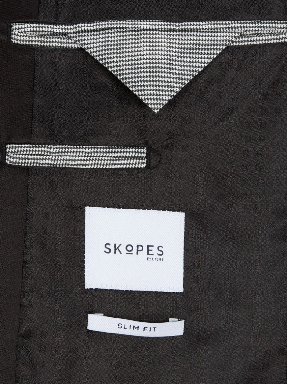 Smokings En Feestkleding|Skopes Zwart - Tailored - Sinatra fit diner kostuumjasje