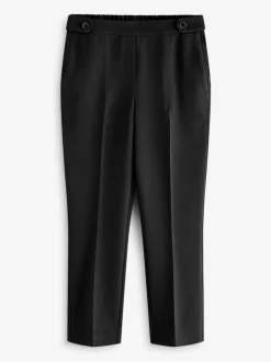 Kostuums En Werkkleding*Next Zwart - Tailored Elasticated Back Straight Leg Trousers