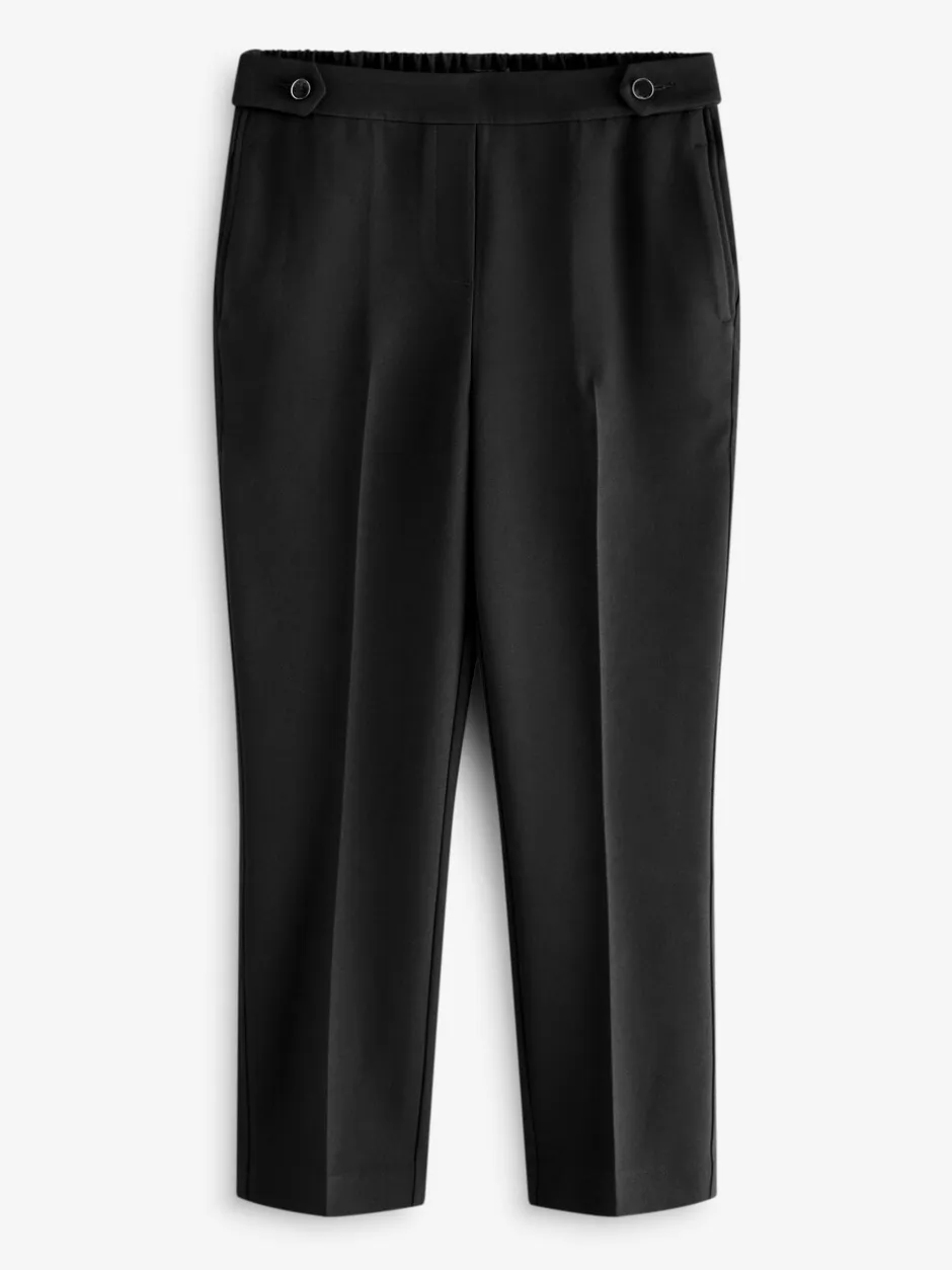 Kostuums En Werkkleding*Next Zwart - Tailored Elasticated Back Straight Leg Trousers