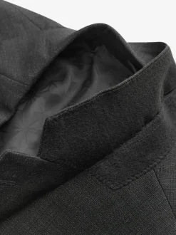 Pakken*Next - Tailored fit - Colbert van wolmix met textuur Zwart