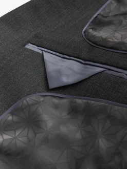 Pakken*Next - Tailored fit - Colbert van wolmix met textuur Zwart