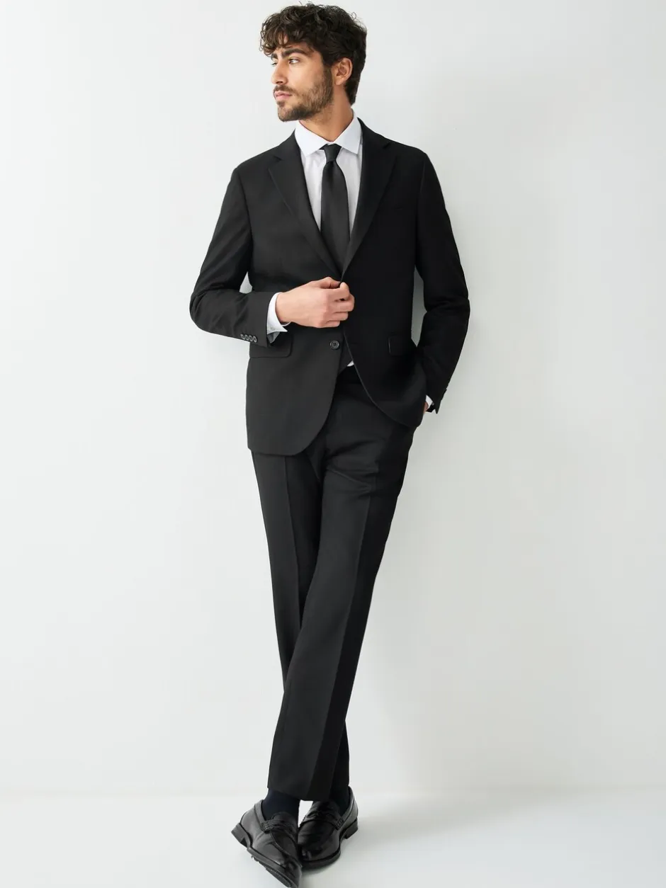 Blazers En Business-Jasjes|Pakken|Next - Tailored fit - Kostuum met textuur: colbert Zwart