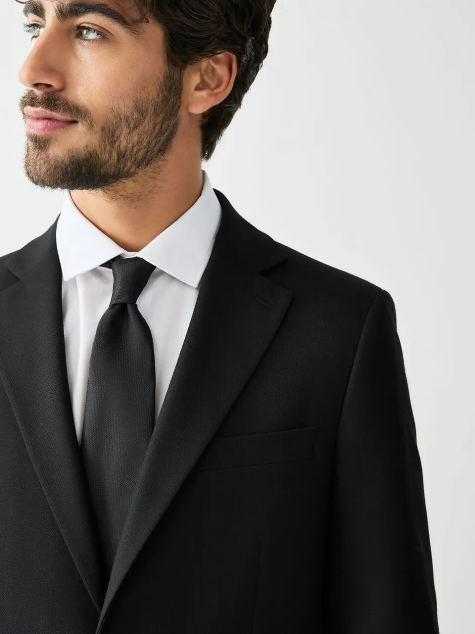 Blazers En Business-Jasjes|Pakken|Next - Tailored fit - Kostuum met textuur: colbert Zwart