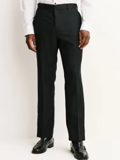 Formele Broek|Smokings En Feestkleding*Next Zwart - Tailored fit - Smokingpantalon met biesdetail en textuur
